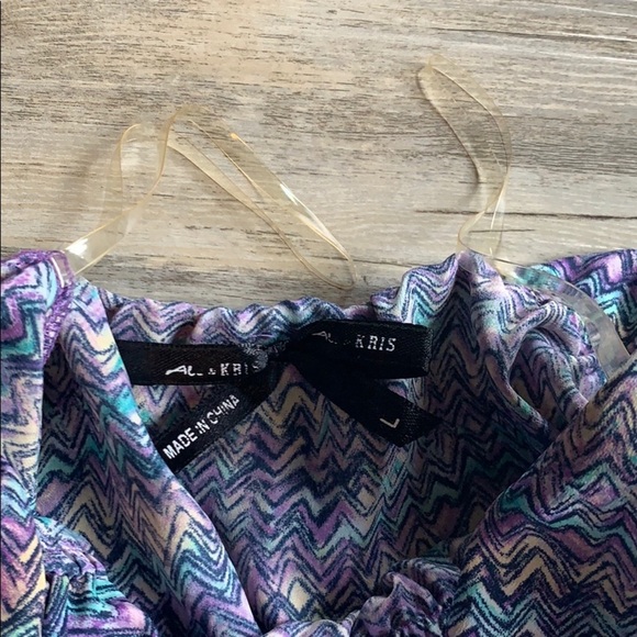 Women's Love Culture Strapless Ruffled Dress Large - Picture 7 of 8